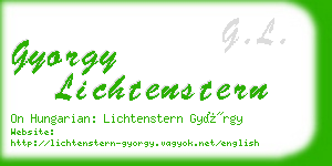 gyorgy lichtenstern business card